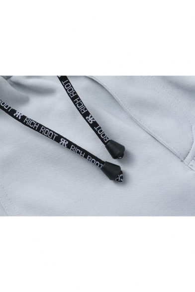 Men's Popular Fashion Letter Printed Contrast Stripes Elastic Waist Cotton Blend Sports Sweatpants