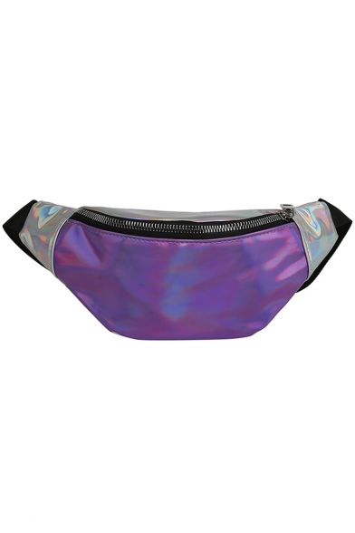 Stylish Color Block Transparent Laser Fanny Pack Fashion Waist Bag 25*11*3 CM
