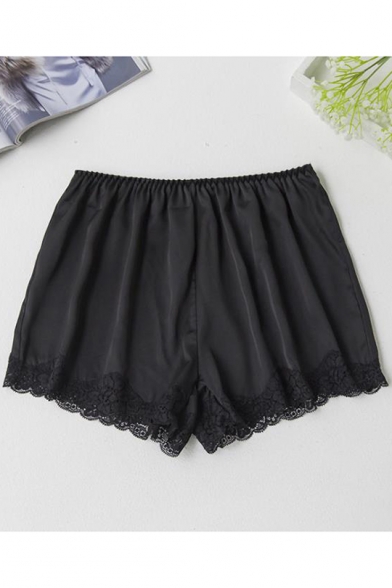 Girls Summer Chic Fashion Lace-Trimmed Elastic Waist Safety Pants Underwear Shorts