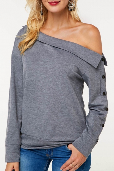 plain grey sweatshirt womens