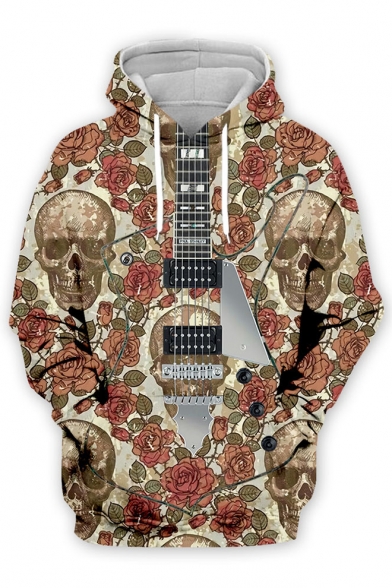 Cool Creative Guitar 3D Printed Sport Loose Unisex Hoodie