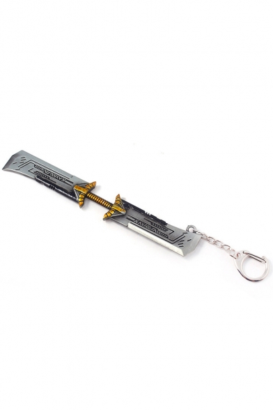 Cool Creative Sword Shaped Silver Key Ring