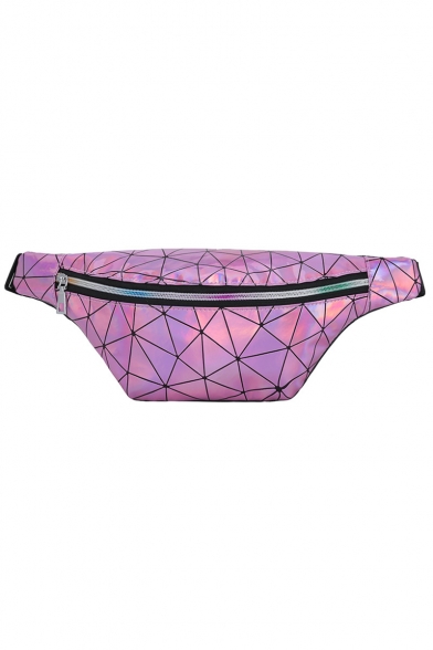 Hot Trendy Geometric Luminous Printed Laser Fanny Pack Belt Bag 17*8*15 CM