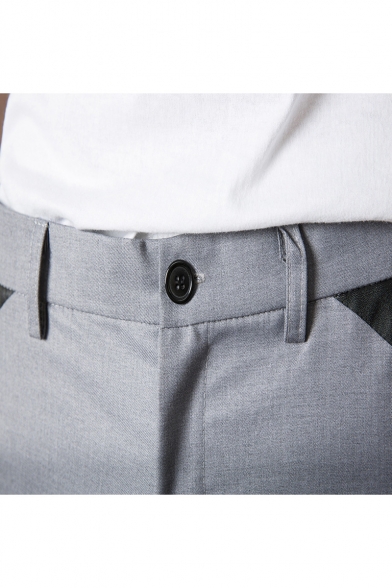 Men's Fashionable Basic Simple Plain Straight Business Dress Pants