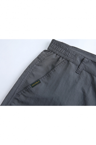 Men's New Fashion Simple Plain Multi-pocket Casual Breathable Quick-drying Cargo Pants