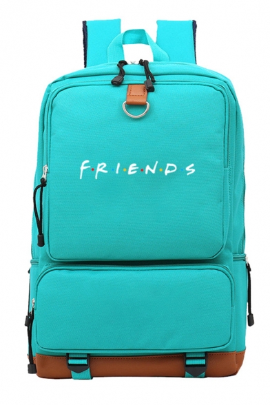 Popular Letter FRIENDS Printed Outdoor TRavel Bag Backpack 28*14*43cm