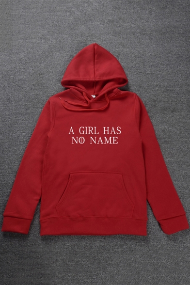 Popular Simple Letter A GIRL HAS NO NAME Printed Long Sleeve Casual Sport Hoodie