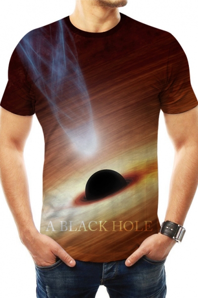Unique Universe Black Hole 3D Print Short Sleeve Tee