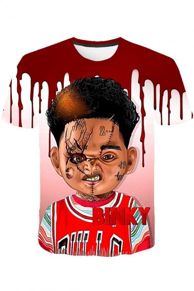 Child's Play Horror Blood Figure 3D Print Short Sleeve Casual Tee