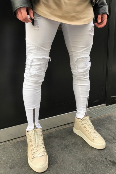 mens white skinny