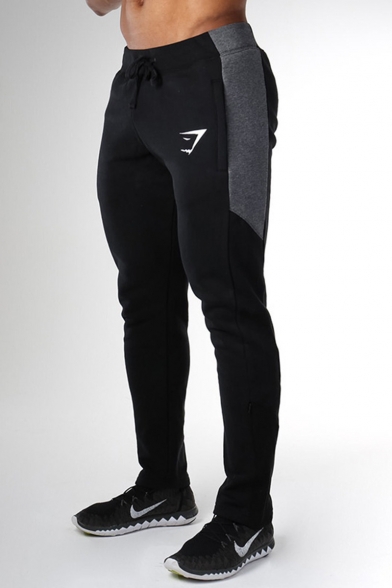 Men's New Fashion Logo Printed Drawstring Waist Slim Fit Casual Sports Joggers Sweatpants