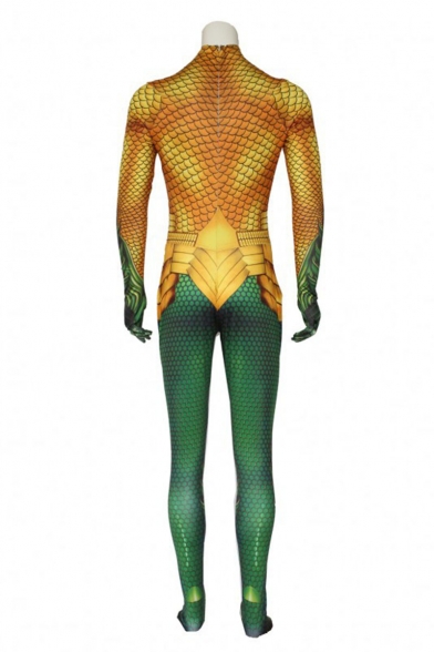 Popular Colorblock Cosplay Costume Battle Suit Slim Fitted Bodysuit Jumpsuits