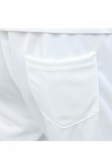 Men's Summer Fashion Letter HBA Star Printed Drawstring Waist Sports Sweat Shorts