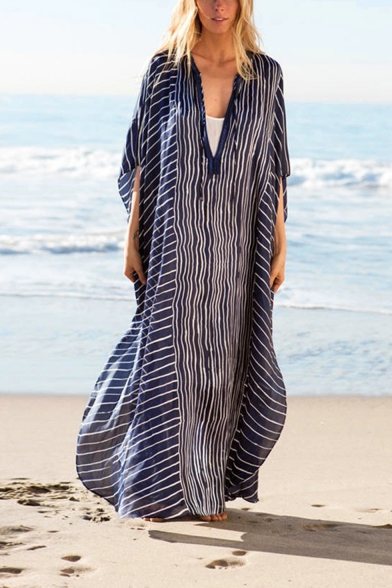 boho print maxi cover up