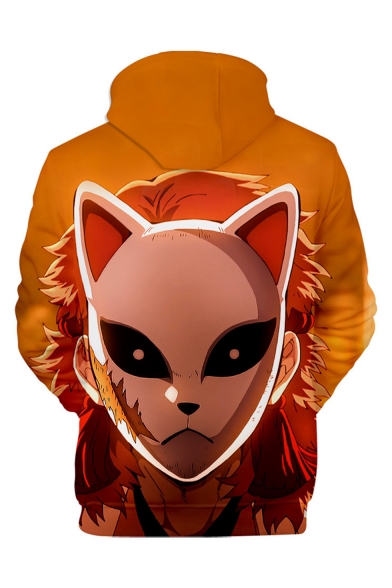 Cool Unique Orange Comic Character Fox 3D Print Unisex Sport Hoodie