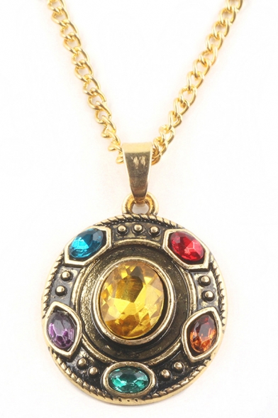 Popular Gold Infinity Gauntlet Shaped Pendant Necklace for Gift
