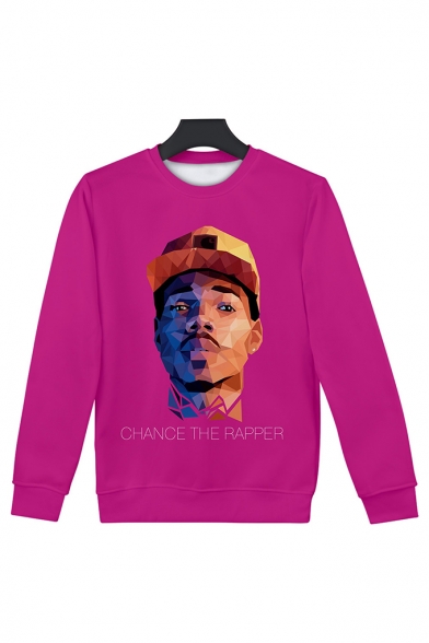 The Rapper Funny Figure 3D Printed Long Sleeve Round Neck Sports Pullover Sweatshirts