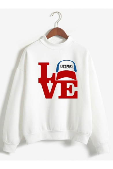 

Fashion Cartoon Letter Figure Printed Mock Neck Long Sleeve Pullover Sweatshirt, Color 1;color 2;color 3;color 4;color 5;color 6;color 7;color 8;color 9;color 10;color 11;color 12;color 13;color 14;color 15, LC555816