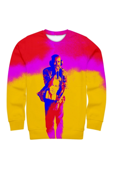 American Popular Pop Singer 3D Printed Long Sleeve Relaxed Fit Pullover Sweatshirts