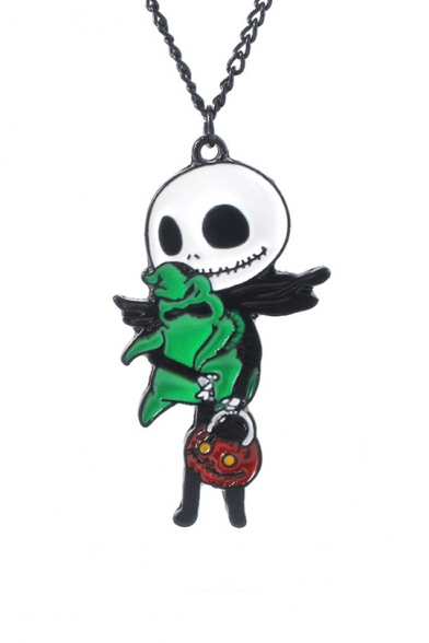 Halloween Funny Pumpkin Comic Skull Character Shaped Pendant for Gift