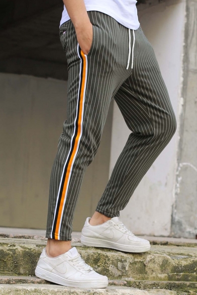 pinstripe drawstring pants