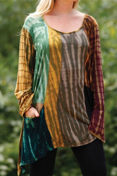 hand dyed clothing Ombre Asymmetrical Tunic