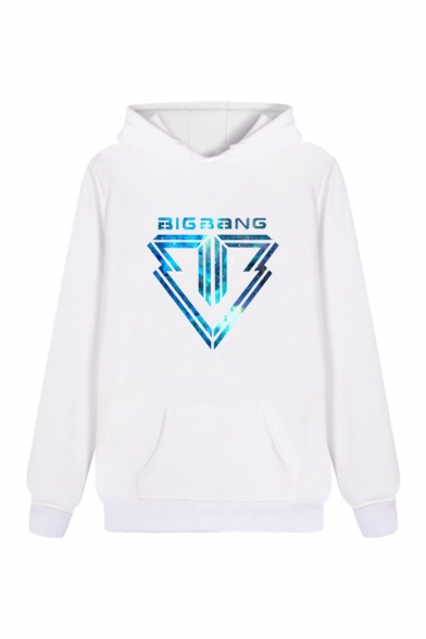 Hot Popular Boy Group Bigbang Logo Printed Long Sleeve Casual Sports Hoodie