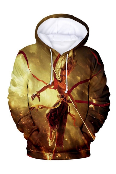New Fashion Cool Comic Character 3D Printed Drawstring Hooded Long Sleeve Loose Pullover Hoodie