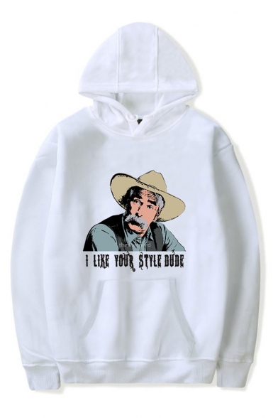 New Fashion The Big Lebowski Letter I LIKE YOUR STYLE DUDE Comic Figure Printed Long Sleeve Unisex Casual Pullover Hoodie