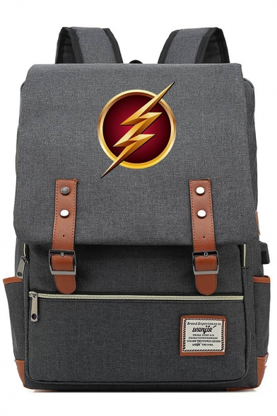 Popular Comic Flash Logo Printed Students School Bag Backpack 29*43*13.5cm