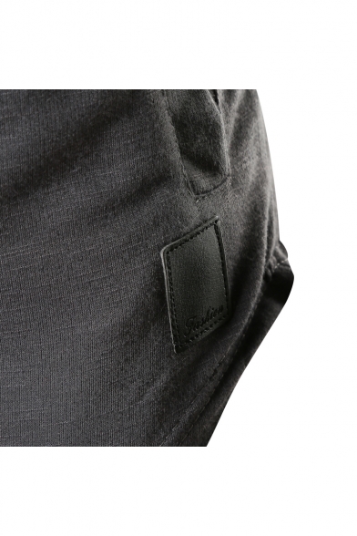 Men's Basic Fashion Simple Plain Long Sleeve Longline Slim Fit Zip Up Hoodie