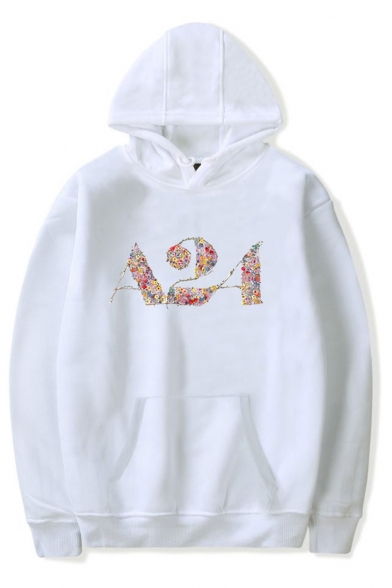 New Fashion Midsommar Letter A24 Printed Long Sleeve Casual Pullover Hoodie