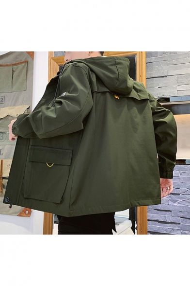 drawstring hooded parka