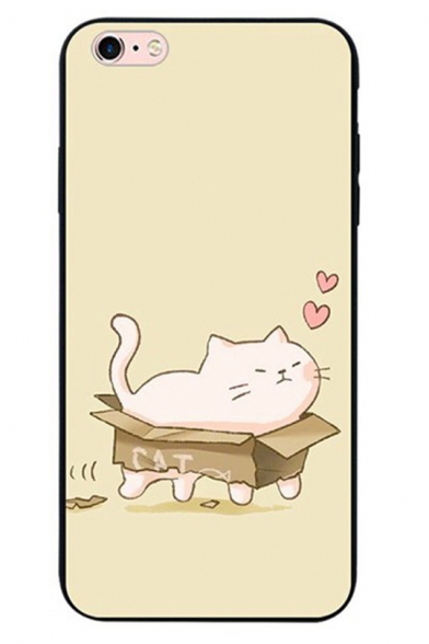 Lovely Cartoon Heart Carton Cat Printed Soft iPhone Case