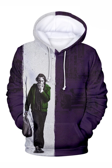 Hot Popular Clown Joker 3D Printed Drawstring Hooded Long Sleeve Casual Loose Hoodie