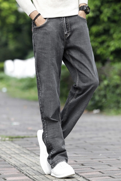 mens gray jeans relaxed fit