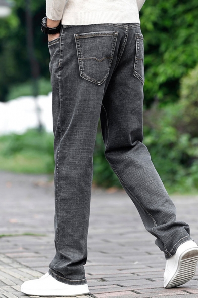 grey regular fit jeans