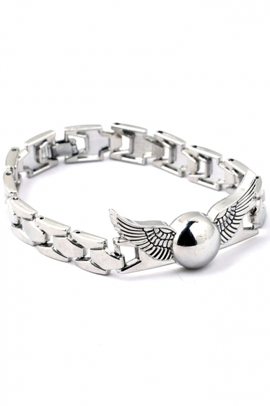 Fashion Bird Wing Shaped Silver Bracelet