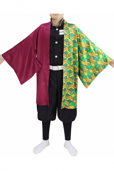 Mens Hot Popular Comic Cosplay Costume Kimono Seven-Piece Coat Set
