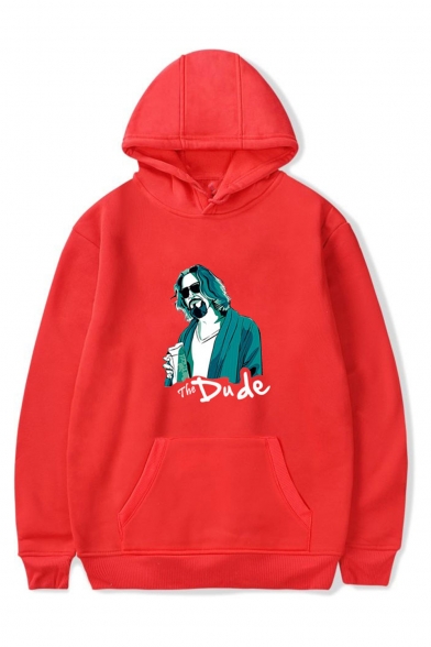 New Fashion The Big Lebowski Figure Printed Long Sleeve Unisex Casual Loose Pullover Hoodie with Pocket
