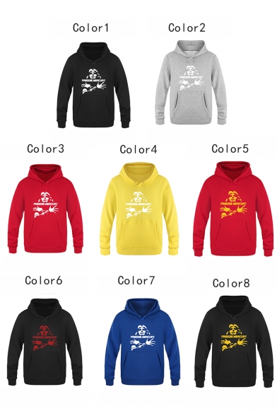 Popular Band Letter Freddie Mercury Printed Long Sleeve Casual Pullover Hoodie with Pocket