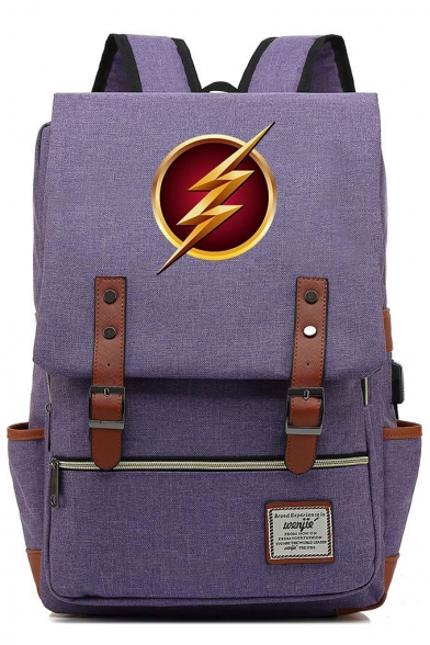 Popular Comic Flash Logo Printed Students School Bag Backpack 29*43*13.5cm