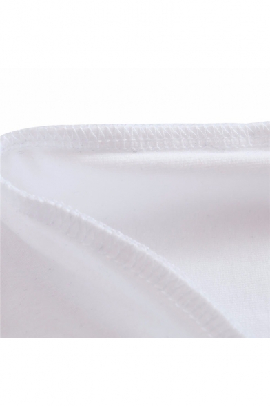 Hot Popular Figure Printed Round Neck Short Sleeve White T-Shirt For Men