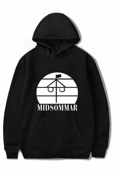 New Fashion Midsommar Letter Geometric Pattern Long Sleeve Casual Sports Hoodie