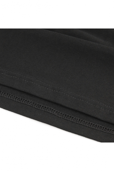 Hot Popular Black Long Sleeve High Neck Dragon Printed Slim Fit Crop T-Shirt