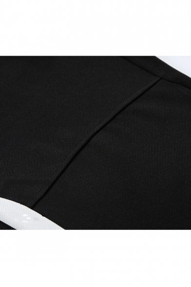 Men's Popular Fashion Colorblock Patched Side Drawstring Waist Trendy Sports Sweatpants