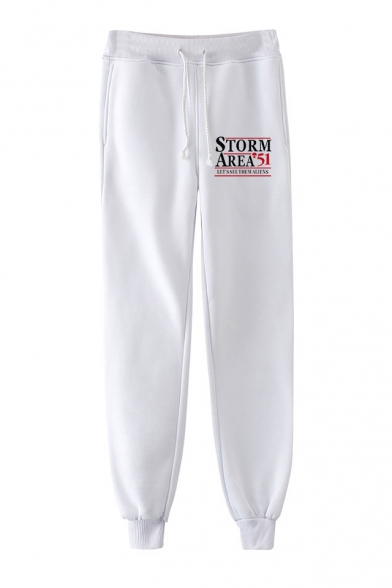 New Fashion Storm Area Printed Drawstring Waist Sport Joggers Sweatpants