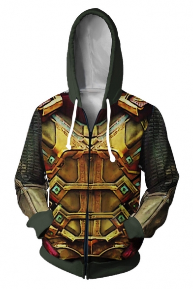 Far From Home Mysterio Cosplay Costume Zip Up Hoodie
