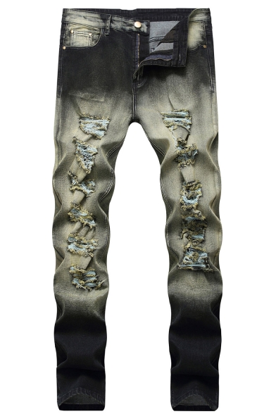 ripped acid wash jeans mens