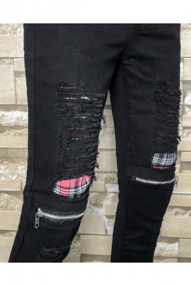 plaid jeans mens